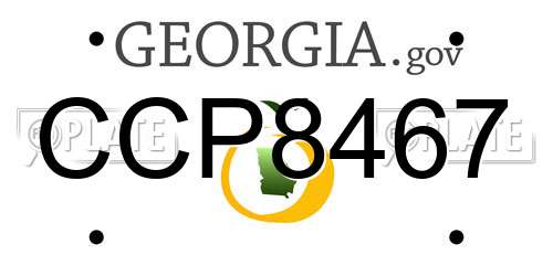 CCP8467 Georgia License Plate