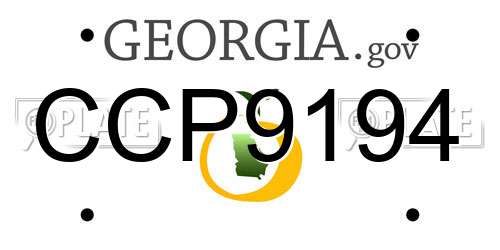 CCP9194 Georgia License Plate