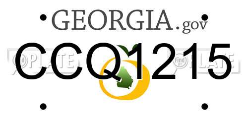 CCQ1215 Georgia License Plate