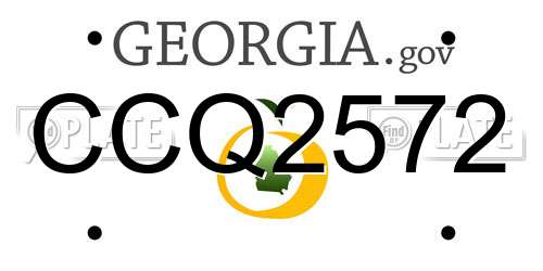 CCQ2572 Georgia License Plate