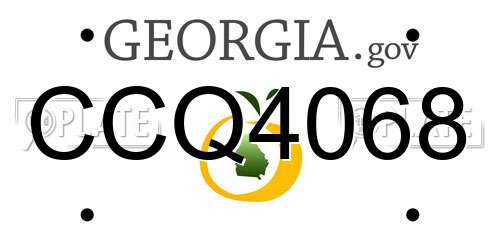 CCQ4068 Georgia License Plate