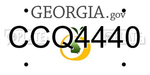 CCQ4440 Georgia License Plate