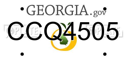 CCQ4505 Georgia License Plate