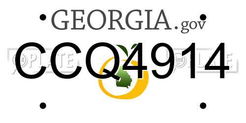 CCQ4914 Georgia License Plate