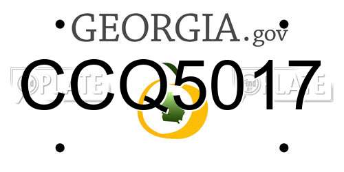CCQ5017 Georgia License Plate