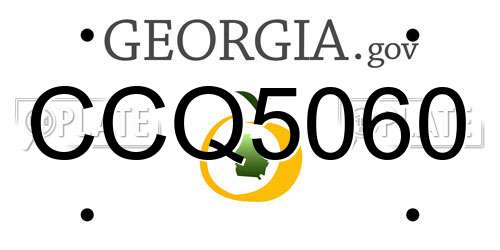 CCQ5060 Georgia License Plate