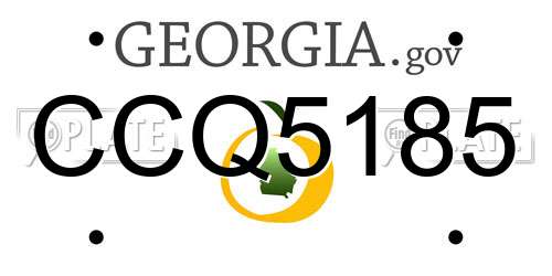 CCQ5185 Georgia License Plate