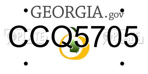 CCQ5705 Georgia License Plate