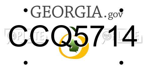 CCQ5714 Georgia License Plate