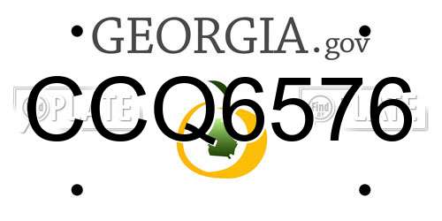 CCQ6576 Georgia License Plate