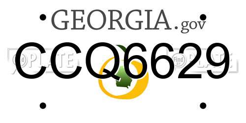 CCQ6629 Georgia License Plate