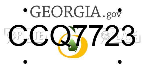 CCQ7723 Georgia License Plate