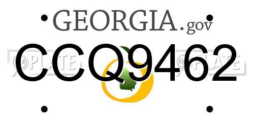 CCQ9462 Georgia License Plate