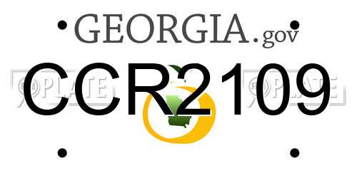 CCR2109 Georgia License Plate