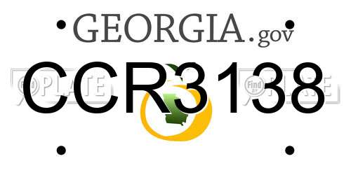 CCR3138 Georgia License Plate