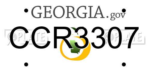 CCR3307 Georgia License Plate