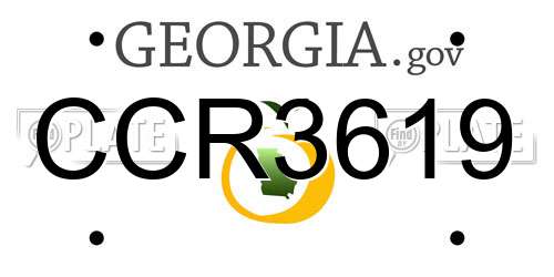 CCR3619 Georgia License Plate