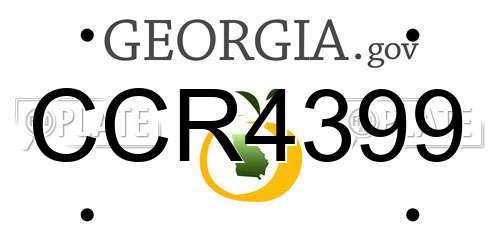 CCR4399 Georgia License Plate