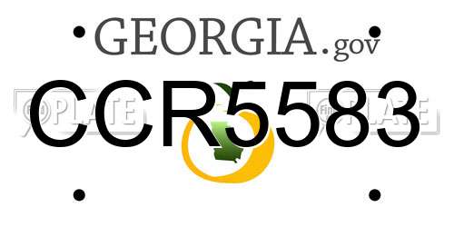 CCR5583 Georgia License Plate