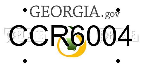 CCR6004 Georgia License Plate