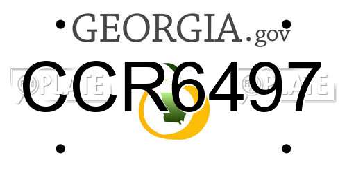 CCR6497 Georgia License Plate