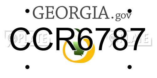 CCR6787 Georgia License Plate