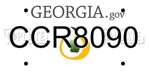 CCR8090 Georgia License Plate