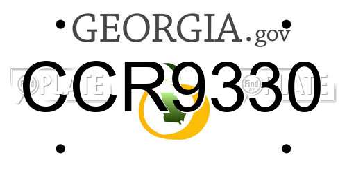 CCR9330 Georgia License Plate