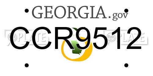 CCR9512 Georgia License Plate