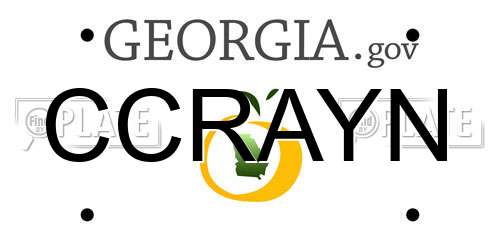 CCRAYN Georgia License Plate