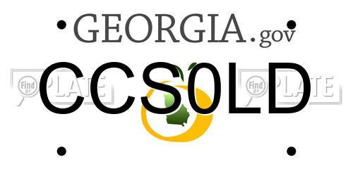 CCS0LD Georgia License Plate