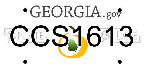 CCS1613 Georgia License Plate