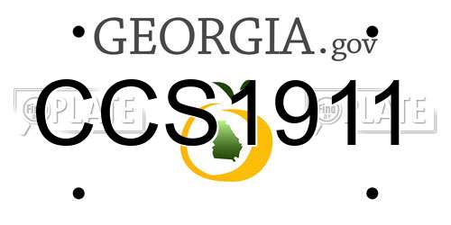 CCS1911 Georgia License Plate