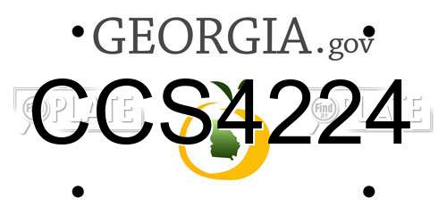 CCS4224 Georgia License Plate