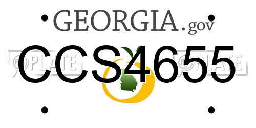 CCS4655 Georgia License Plate