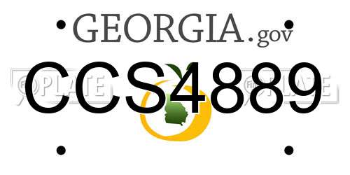 CCS4889 Georgia License Plate