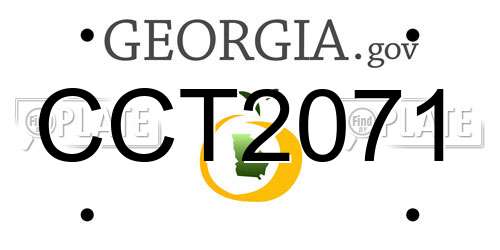 CCT2071 Georgia License Plate