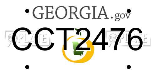 CCT2476 Georgia License Plate