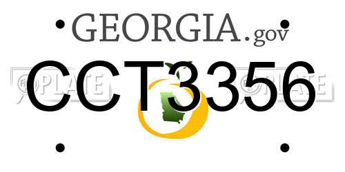 CCT3356 Georgia License Plate