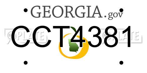 CCT4381 Georgia License Plate