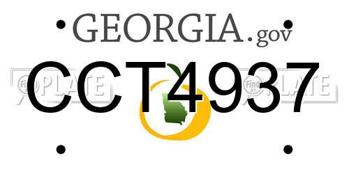 CCT4937 Georgia License Plate
