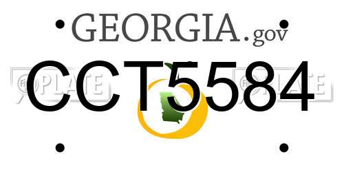 CCT5584 Georgia License Plate