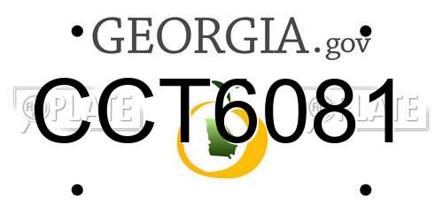 CCT6081 Georgia License Plate