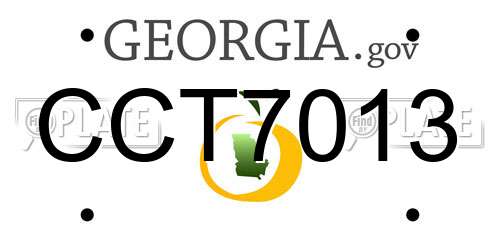 CCT7013 Georgia License Plate