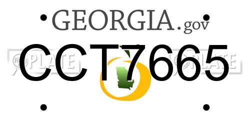 CCT7665 Georgia License Plate