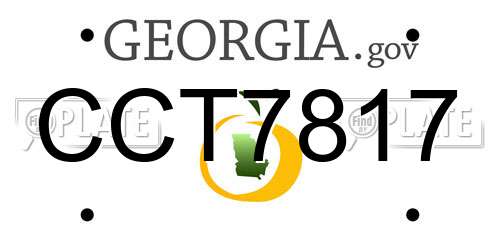 CCT7817 Georgia License Plate