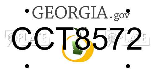 CCT8572 Georgia License Plate