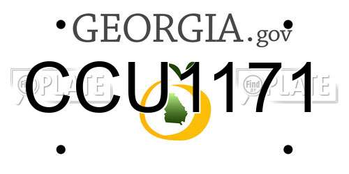 CCU1171 Georgia License Plate