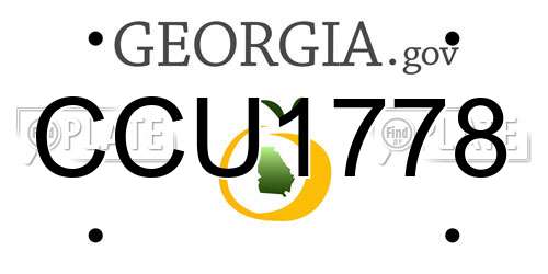 CCU1778 Georgia License Plate