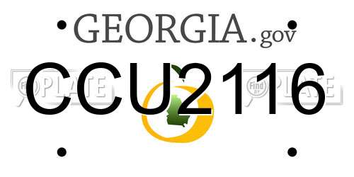 CCU2116 Georgia License Plate
